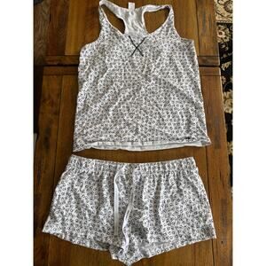 Calvin Klein Sleepwear Logo Print Tank & Shorts Pajama Set Size M/L
